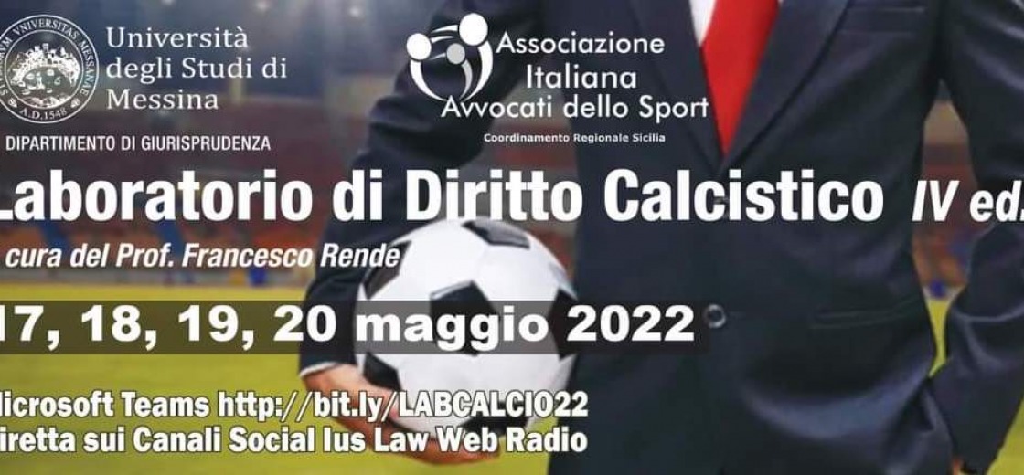 Diritto calcistico, al via quattro giorni di laboratorio