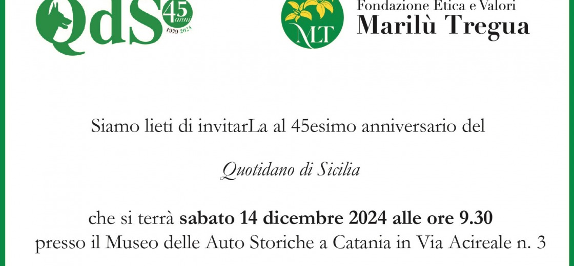 Quotidiano di Sicilia, gli auguri dell'Ordine per il 45º anniversario